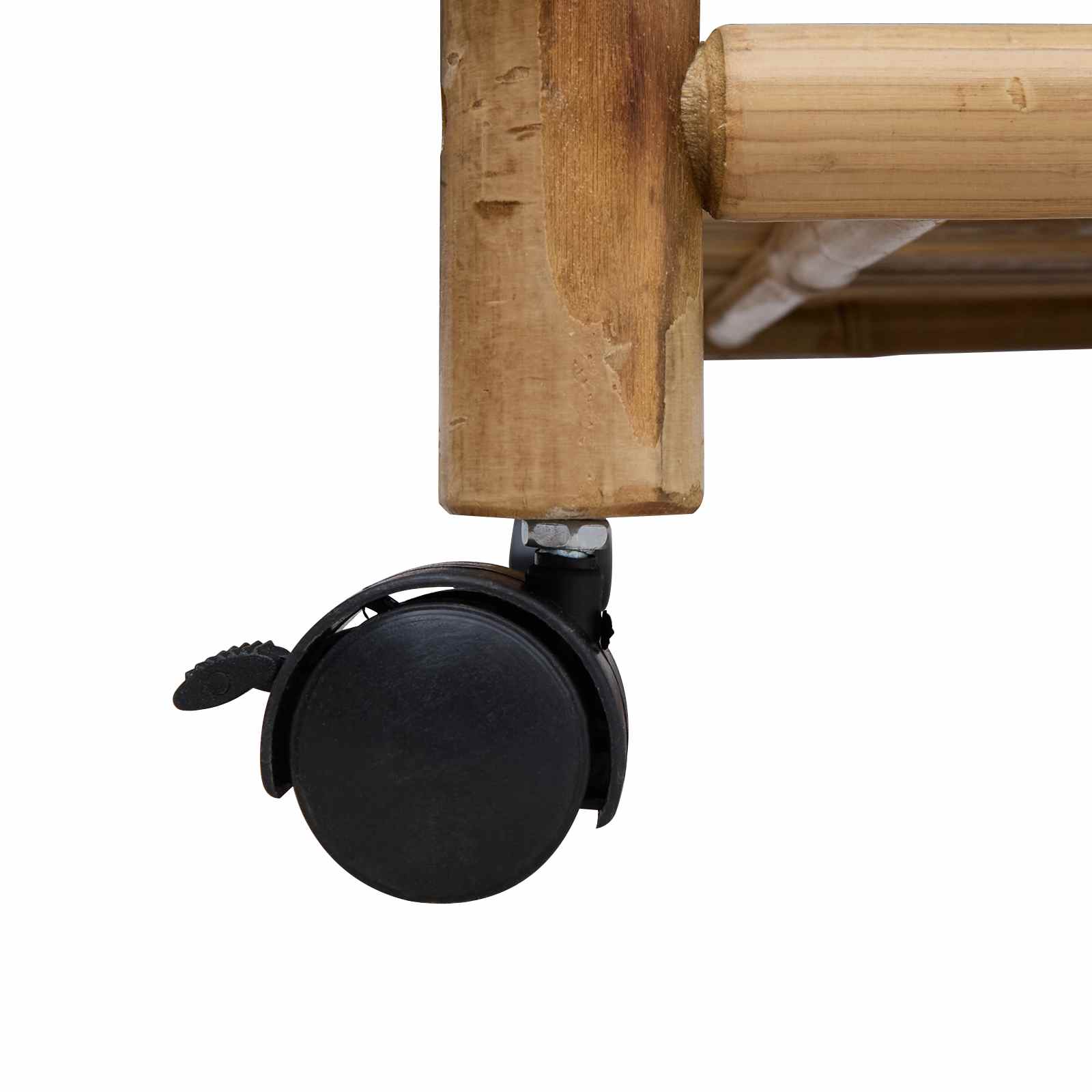 Wine Trolley with Wheels Natural 85 x 50 x 93 cm Bamboo