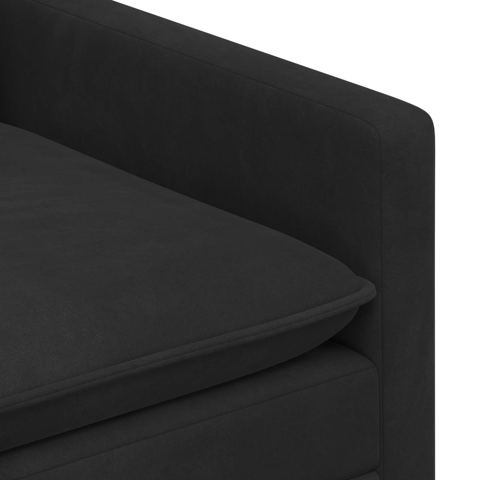 Sofa Set 2 pcs Black Velvet