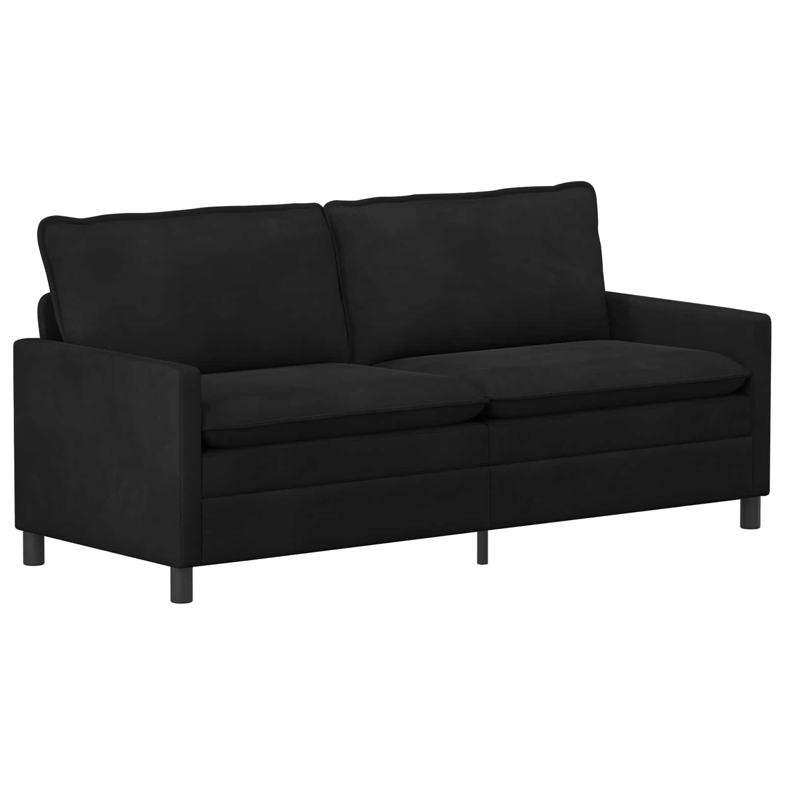 Sofa Set 2 pcs Black Velvet