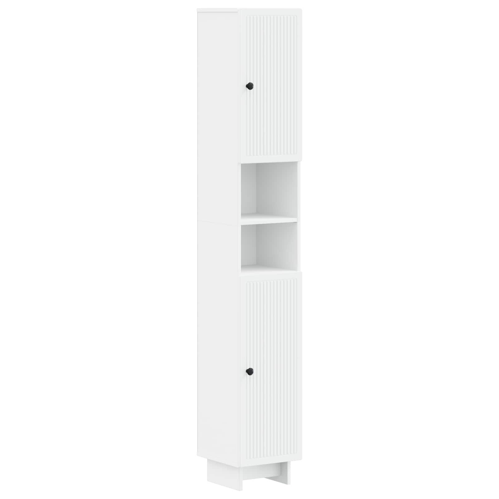 3 Piece Bathroom Cabinet Set EDE White Engineered Wood