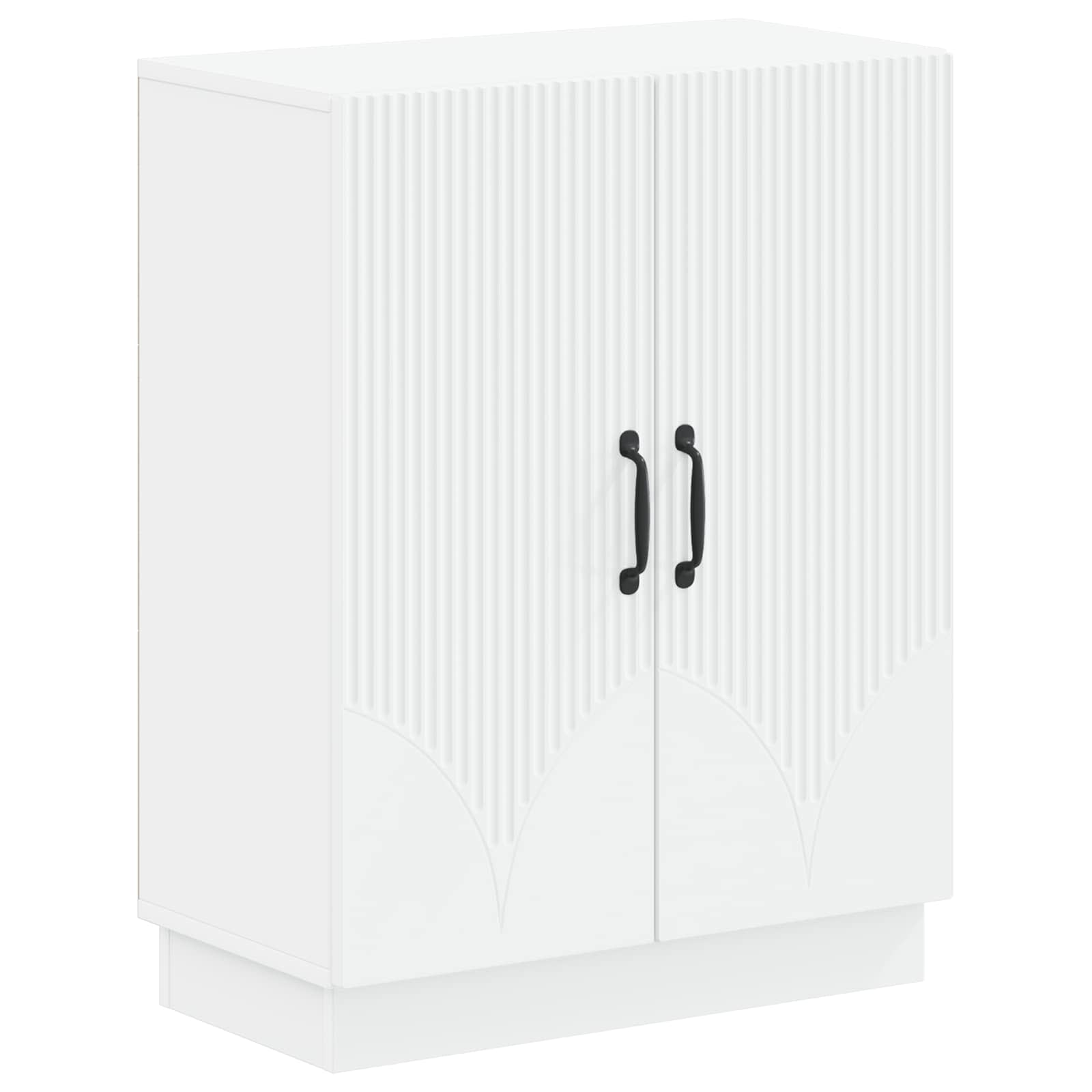 3 Piece Bathroom Cabinet Set HOORN White Engineered Wood