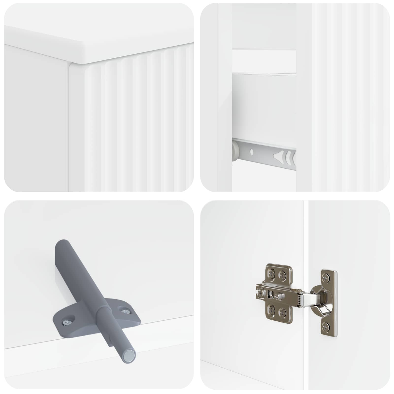 2 Piece Bathroom Cabinet Set ARNHEM White Engineered Wood