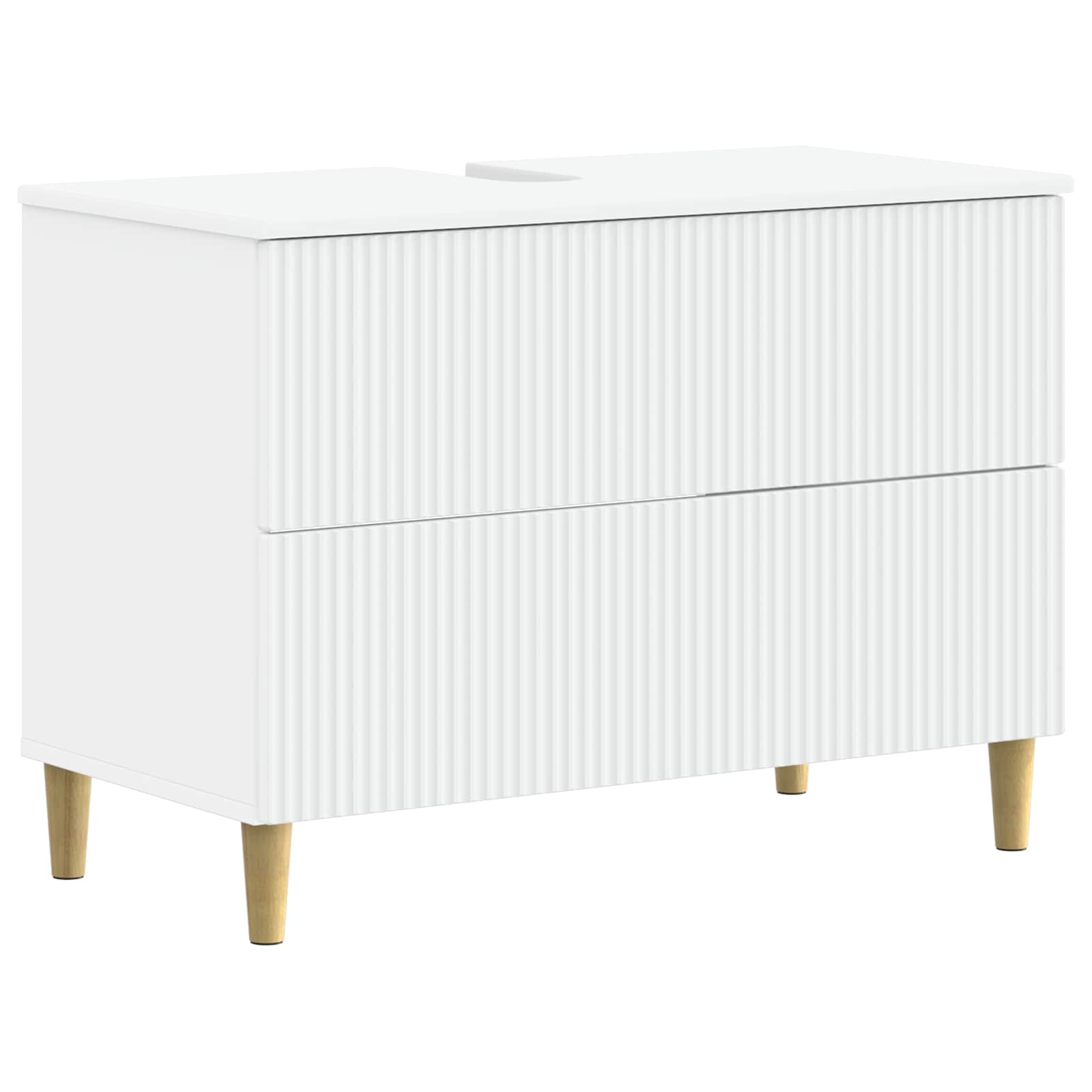 2 Piece Bathroom Cabinet Set ARNHEM White Engineered Wood