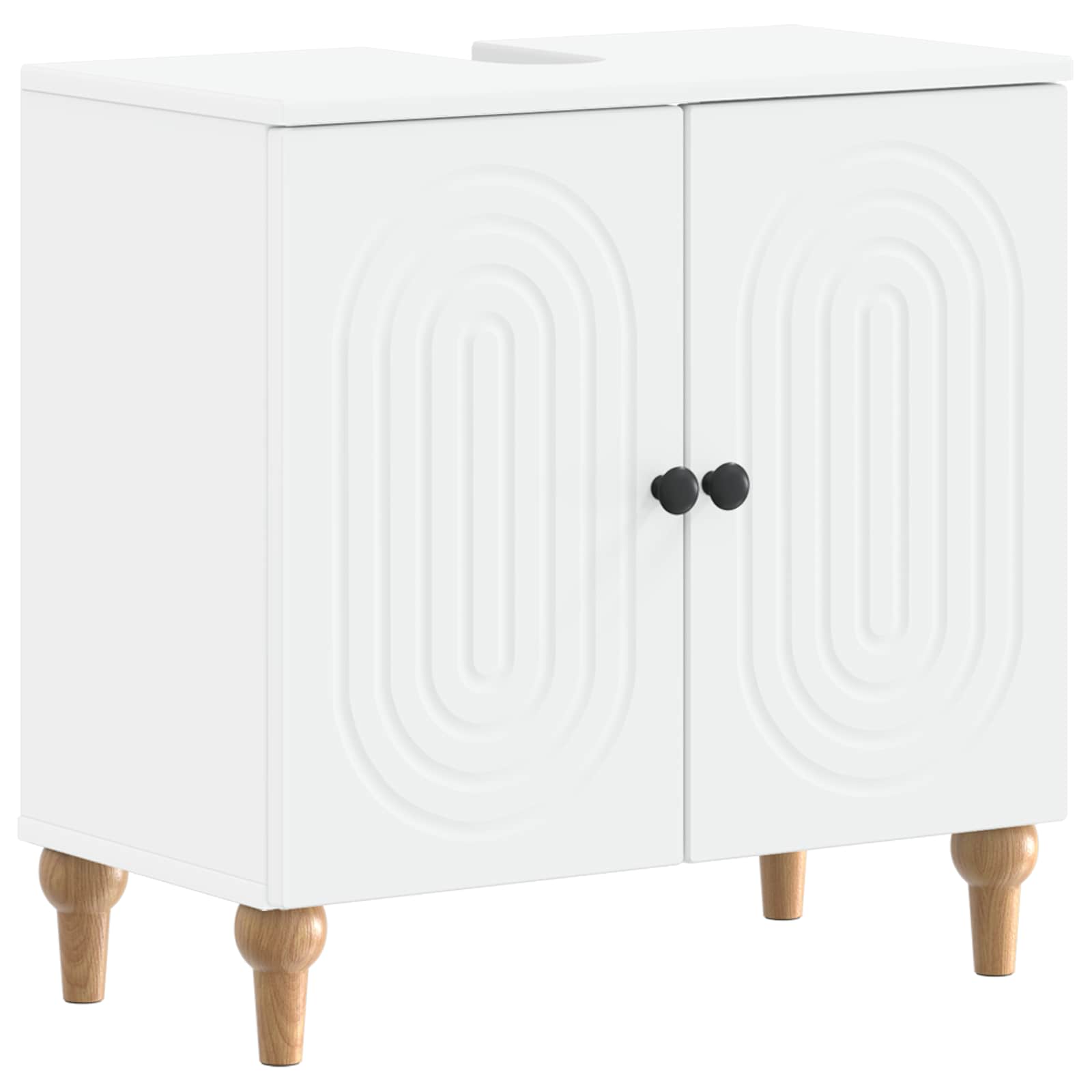 2 Piece Bathroom Cabinet Set ALKMAAR White Engineered Wood