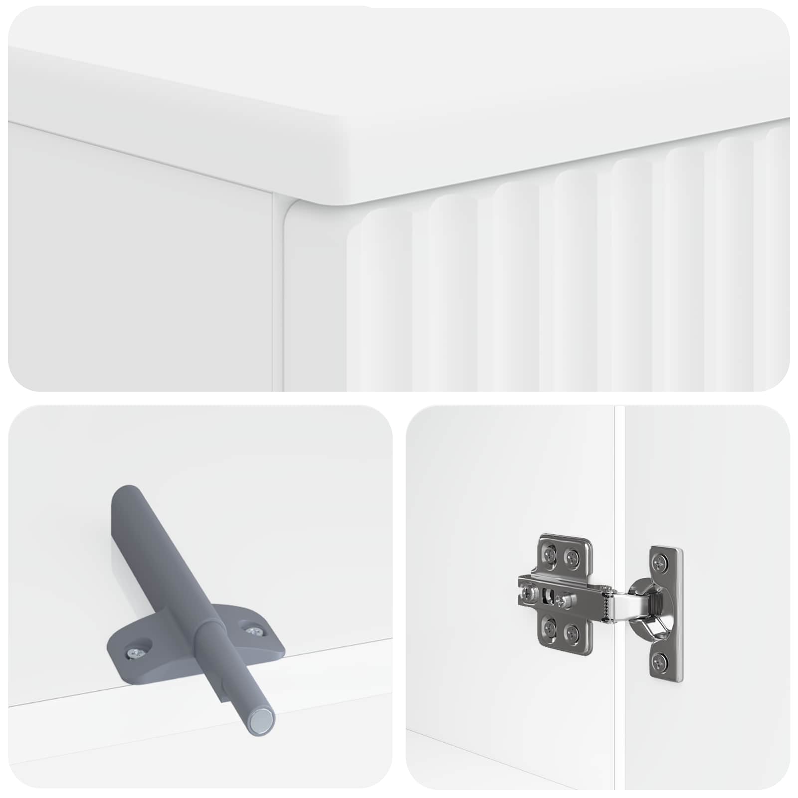2 Piece Bathroom Cabinet Set ARNHEM White Engineered Wood