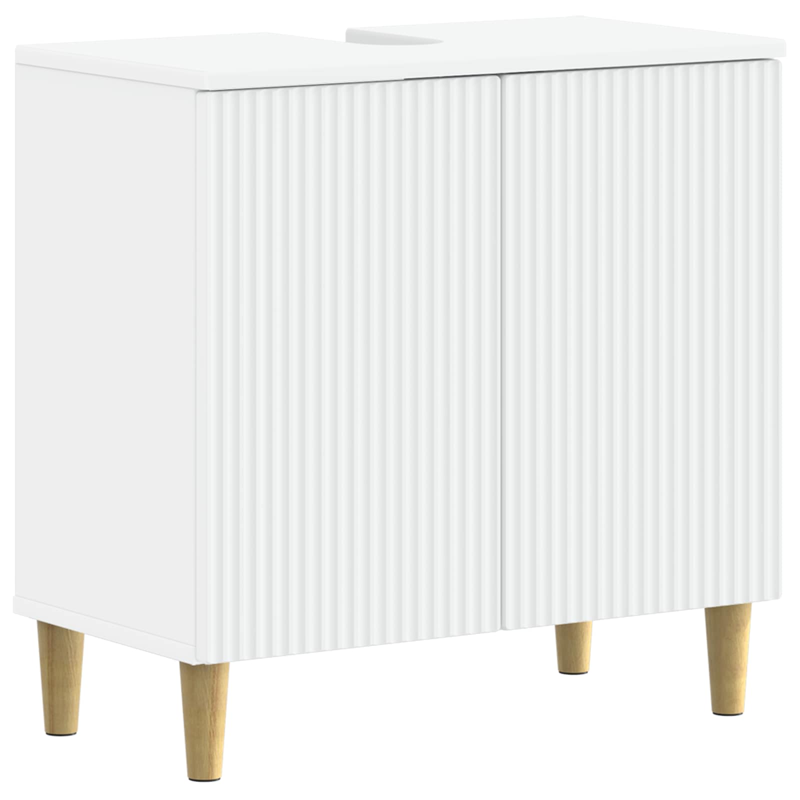 2 Piece Bathroom Cabinet Set ARNHEM White Engineered Wood