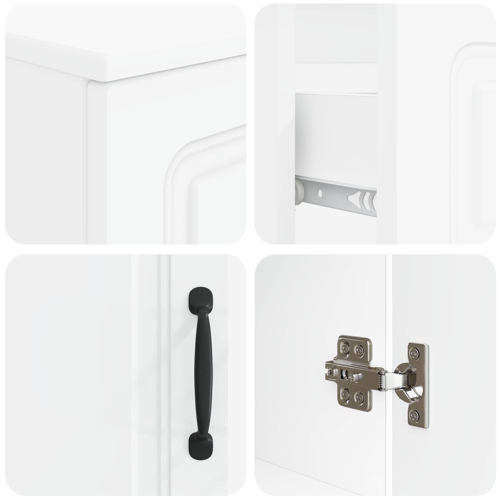 2 Piece Bathroom Cabinet Set UTRECHT White Engineered Wood