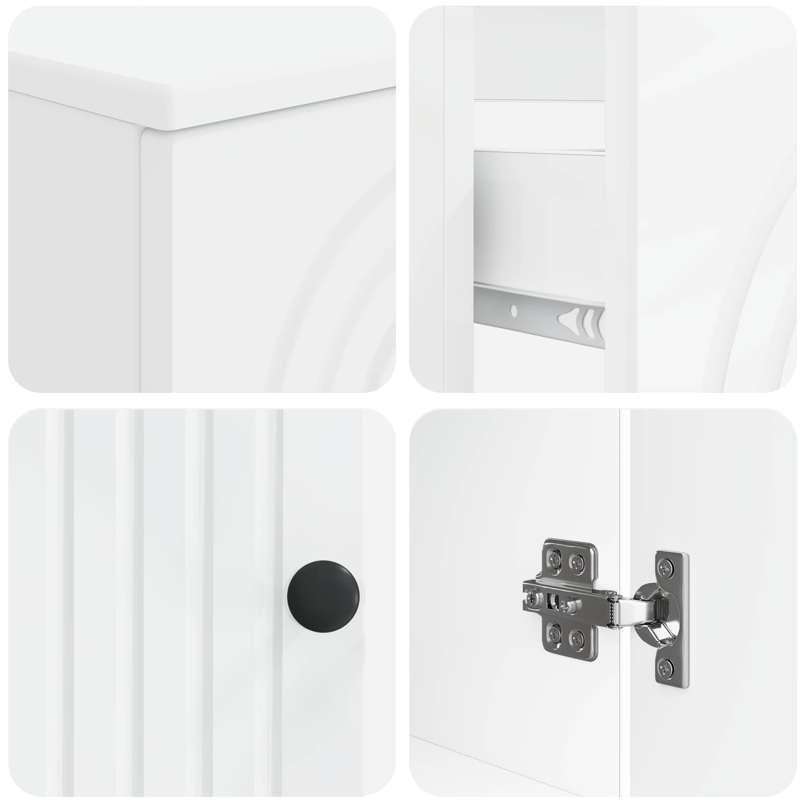 3 Piece Bathroom Cabinet Set ALKMAAR Engineered Wood