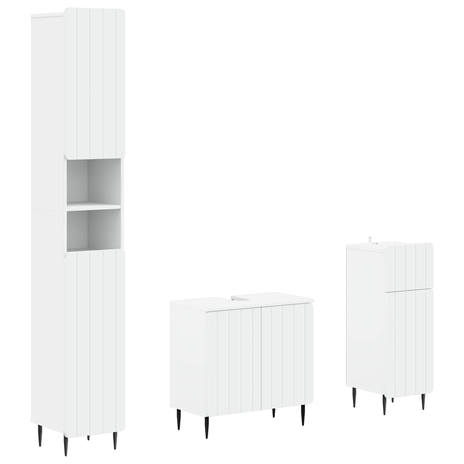 3 Piece Bathroom Cabinet Set ZWOLLE Engineered Wood