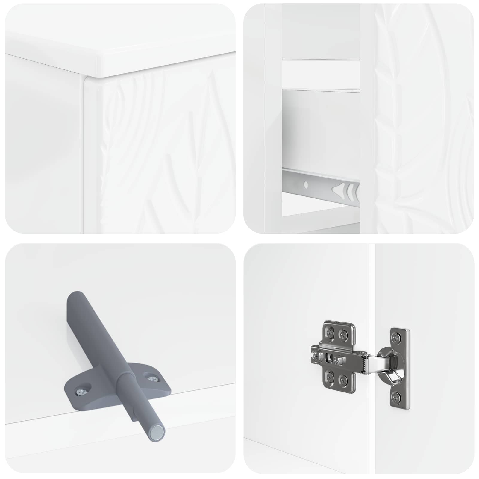 3 Piece Bathroom Cabinet Set DELFT Engineered Wood