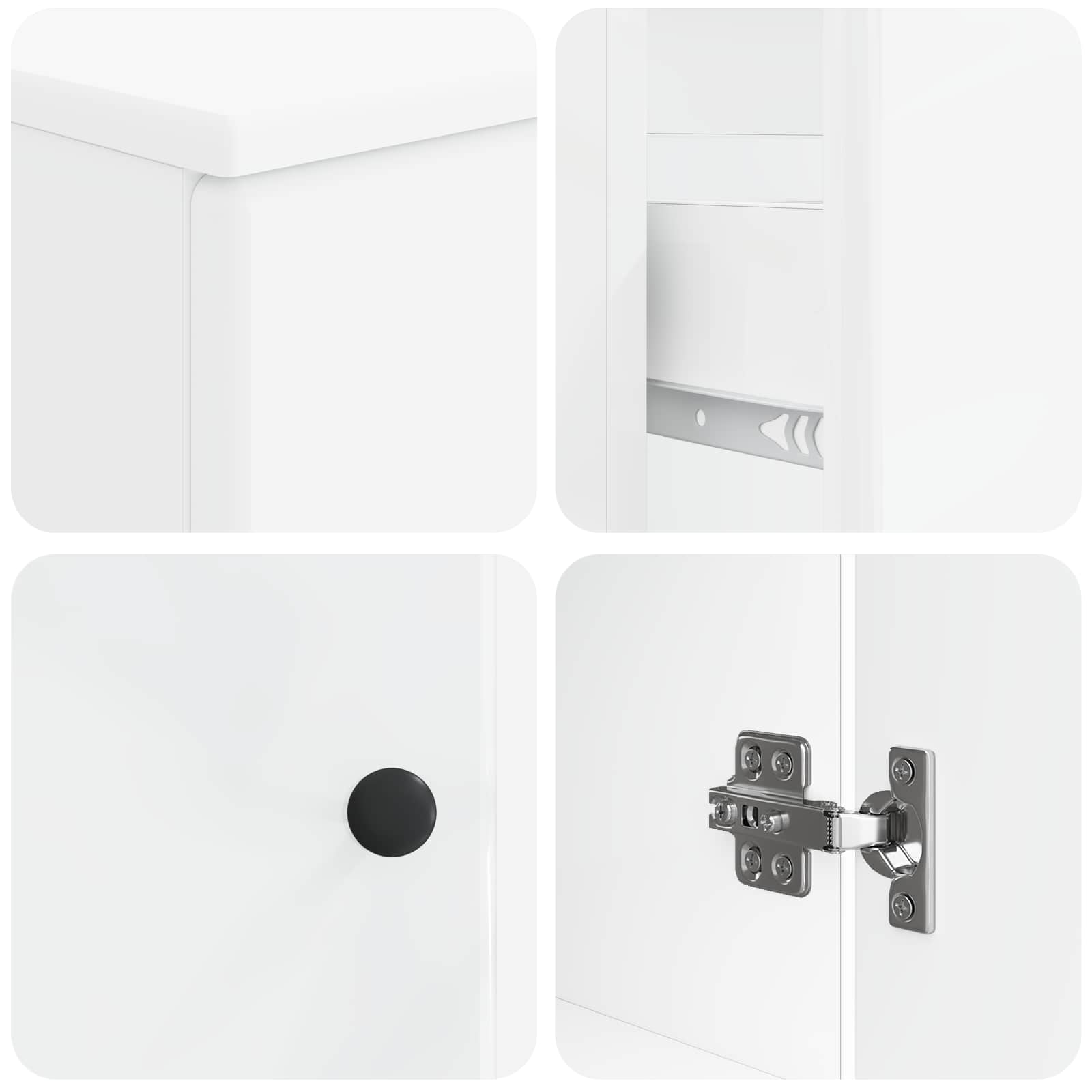 3 Piece Bathroom Cabinet Set BREDA Engineered Wood