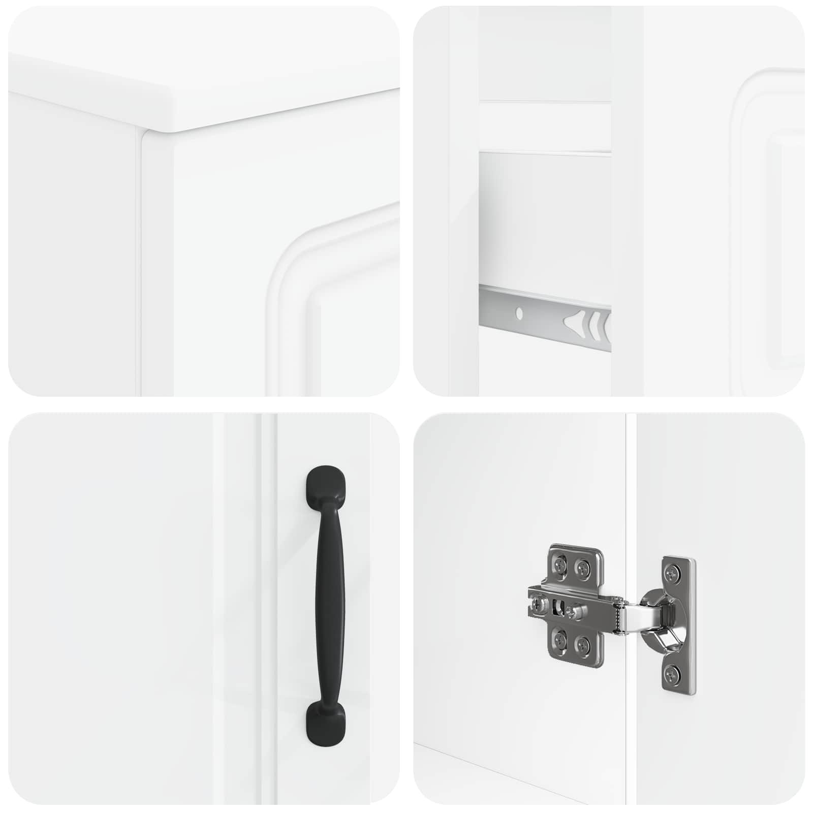 3 Piece Bathroom Cabinet Set UTRECHT Engineered Wood
