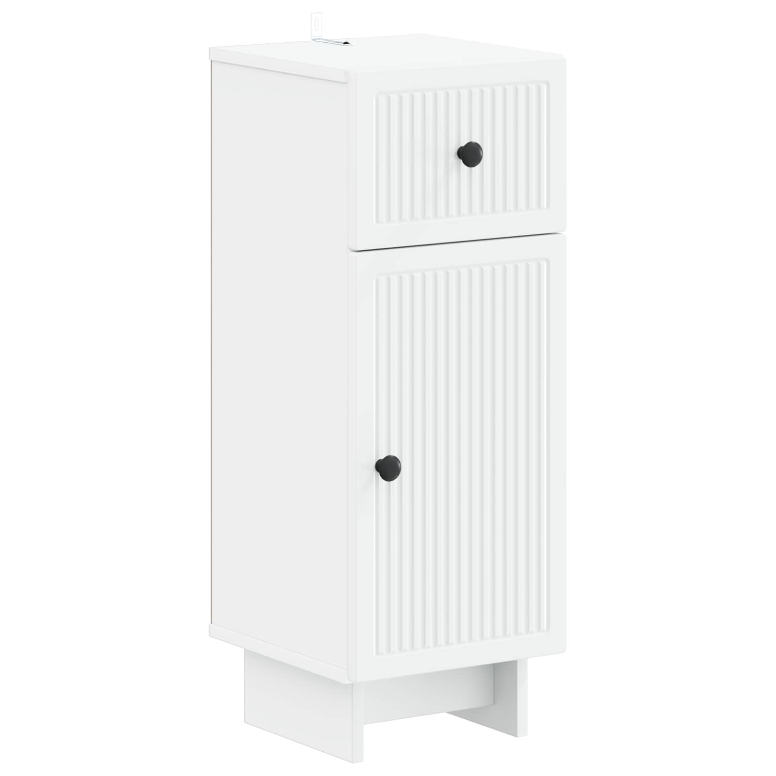 4 Piece Bathroom Cabinet Set EDE White Engineered Wood