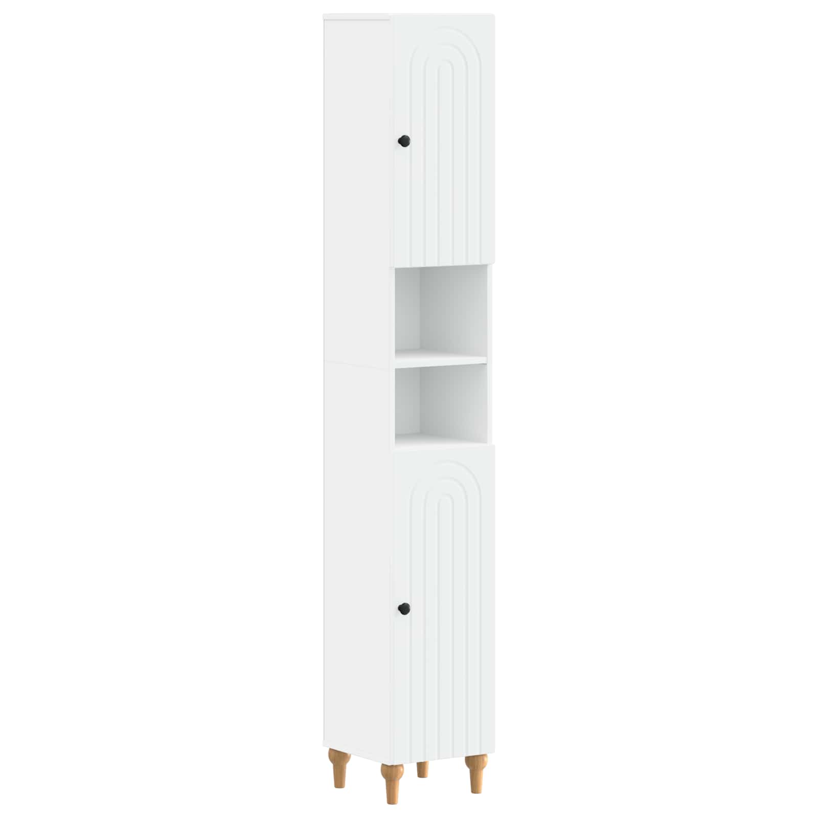 4 Piece Bathroom Cabinet Set ALKMAAR White Engineered Wood