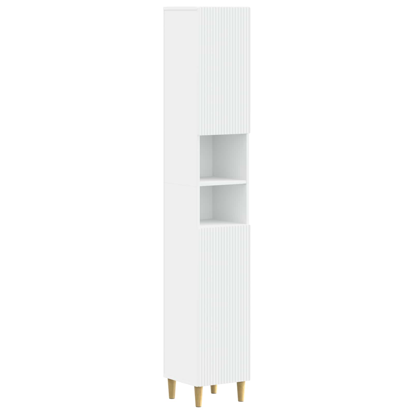 4 Piece Bathroom Cabinet Set ARNHEM White Engineered Wood