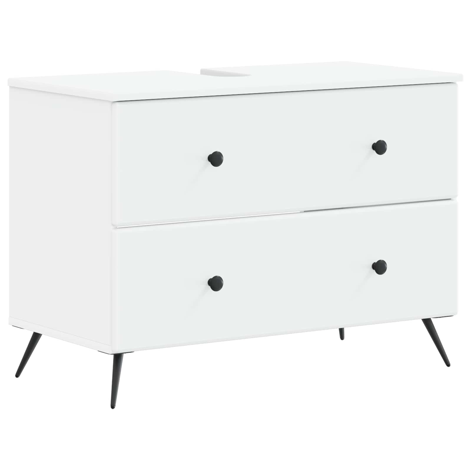 4 Piece Bathroom Cabinet Set BREDA White Engineered Wood