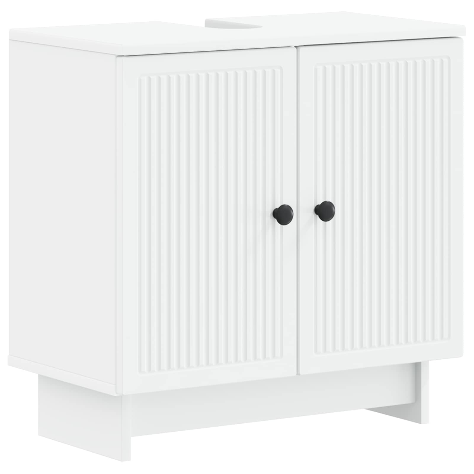 2 Piece Bathroom Cabinet Set EDE White Engineered Wood