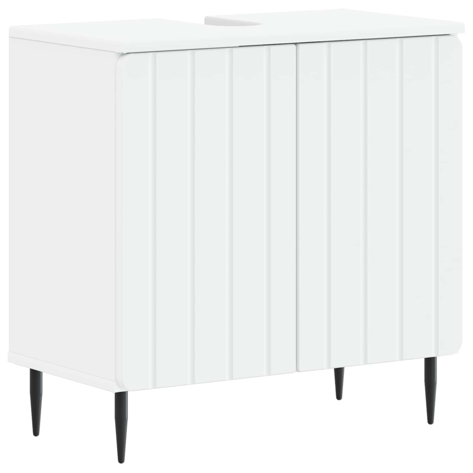 2 Piece Bathroom Cabinet Set ZWOLLE White Engineered Wood