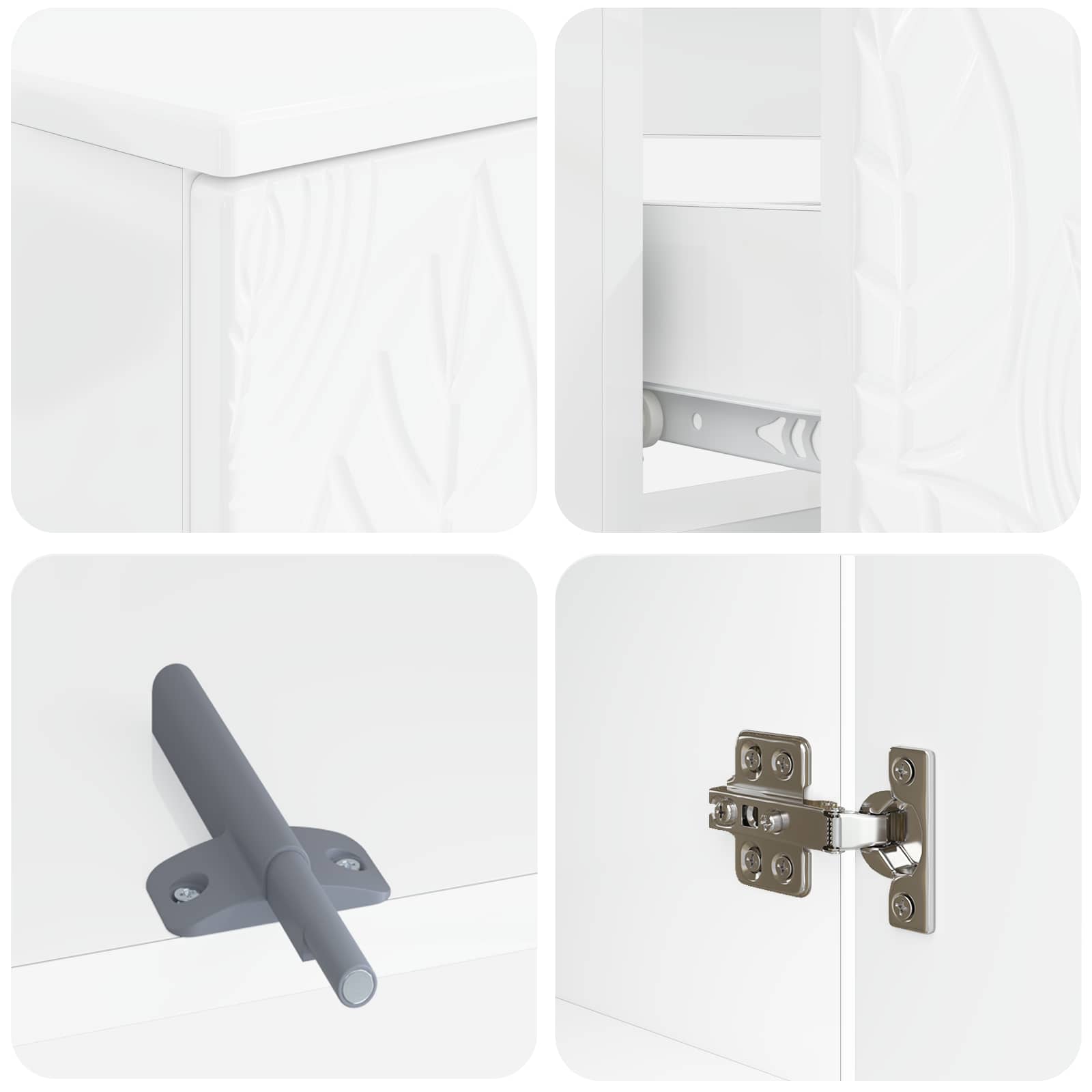 2 Piece Bathroom Cabinet Set DELFT White Engineered Wood