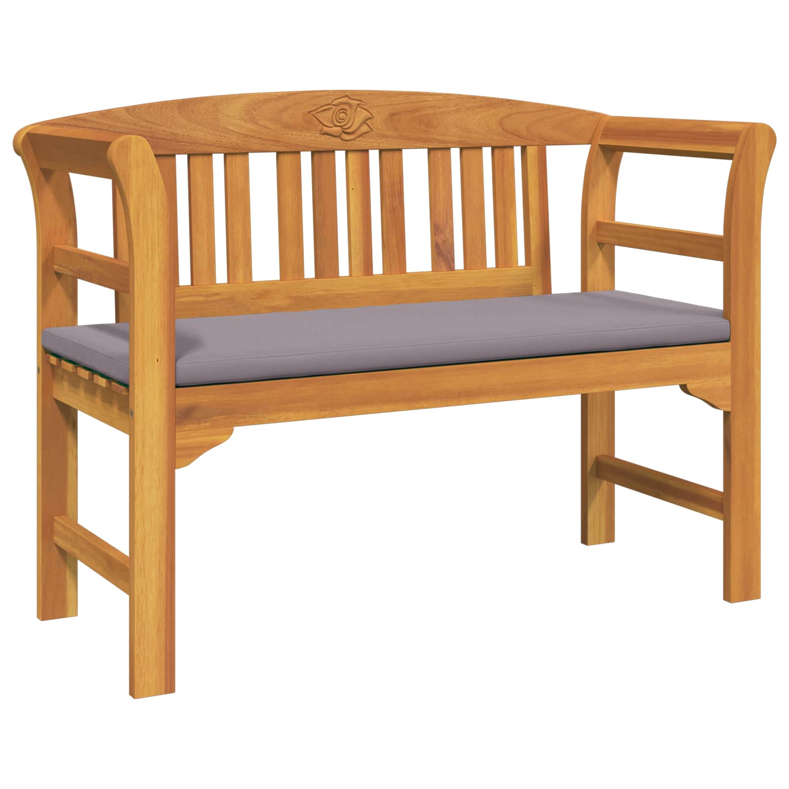 Furniture Set with Cushion 4 pcs Natural Solid Acacia Wood