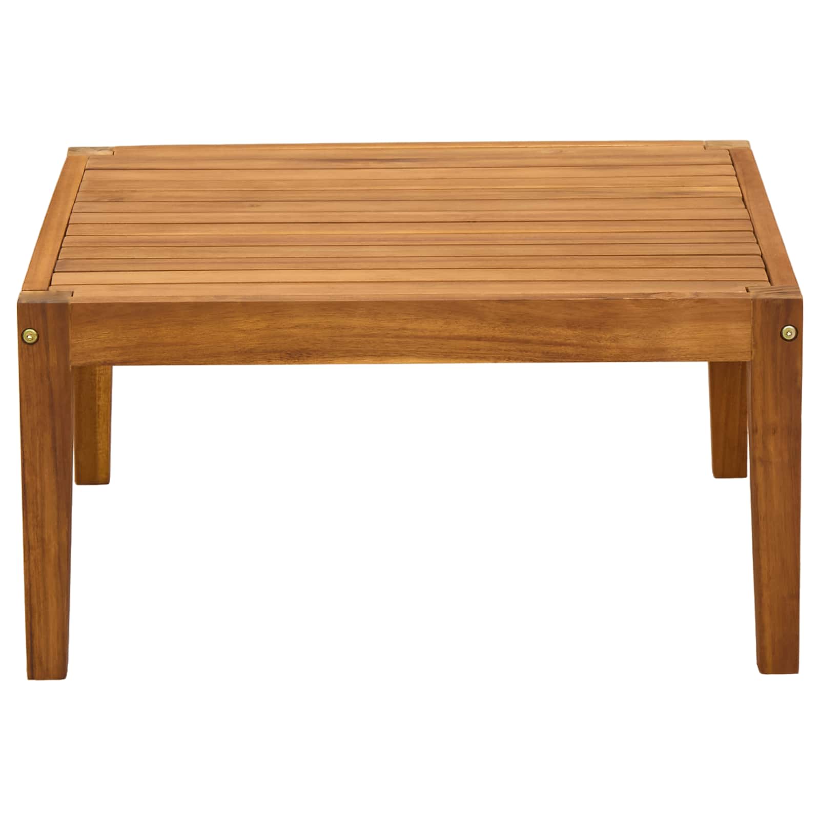 Table Solid Acacia Wood Natural 60 x 60 x 30 cm
