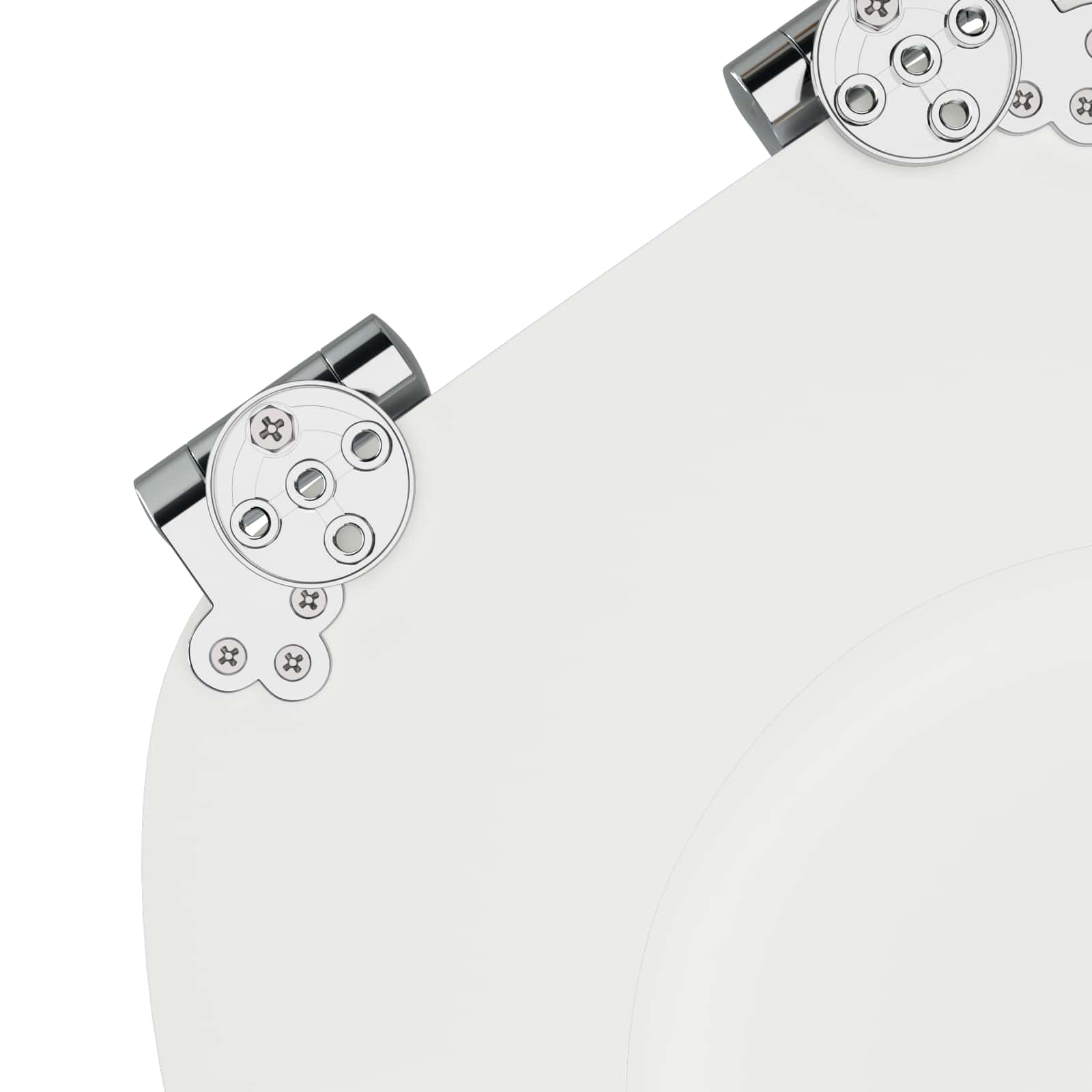 Soft-Close Toilet Seat White 44 x 38 cm MDF board