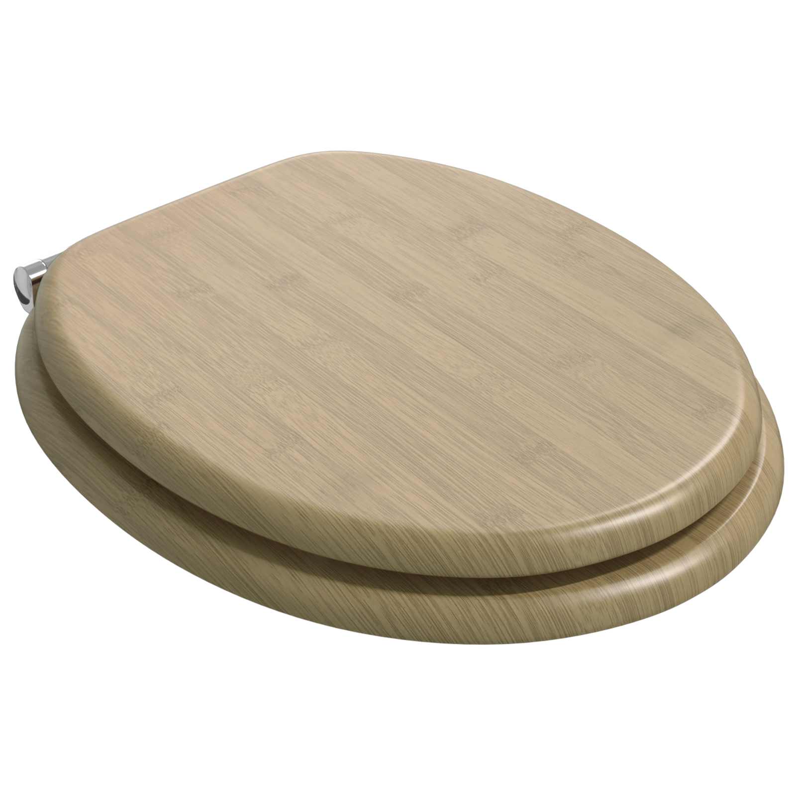 Soft-Close Toilet Seat Light Bamboo Color 44 x 38 cm MDF board