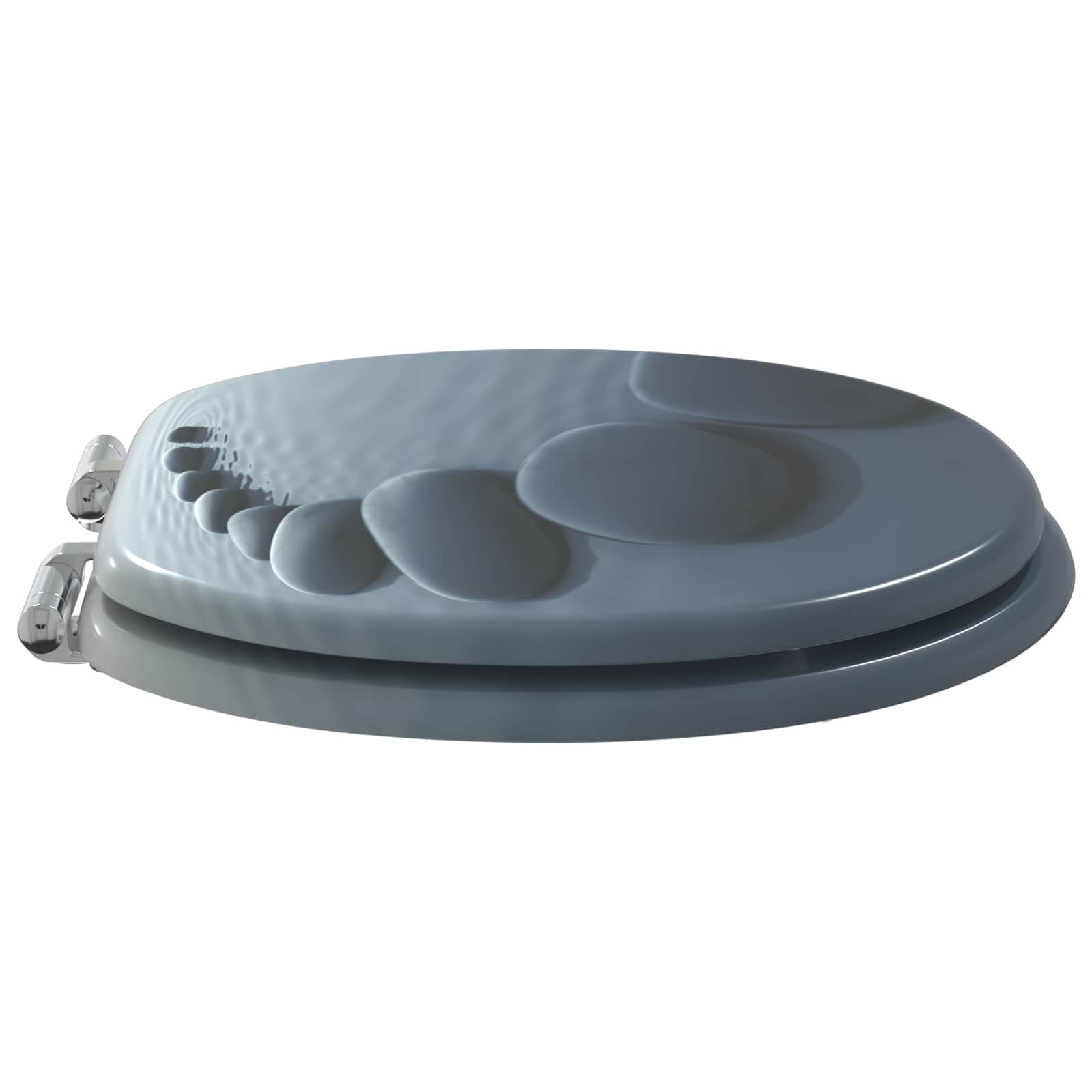 Soft-Close Toilet Seat Grey 44 x 38 cm MDF board