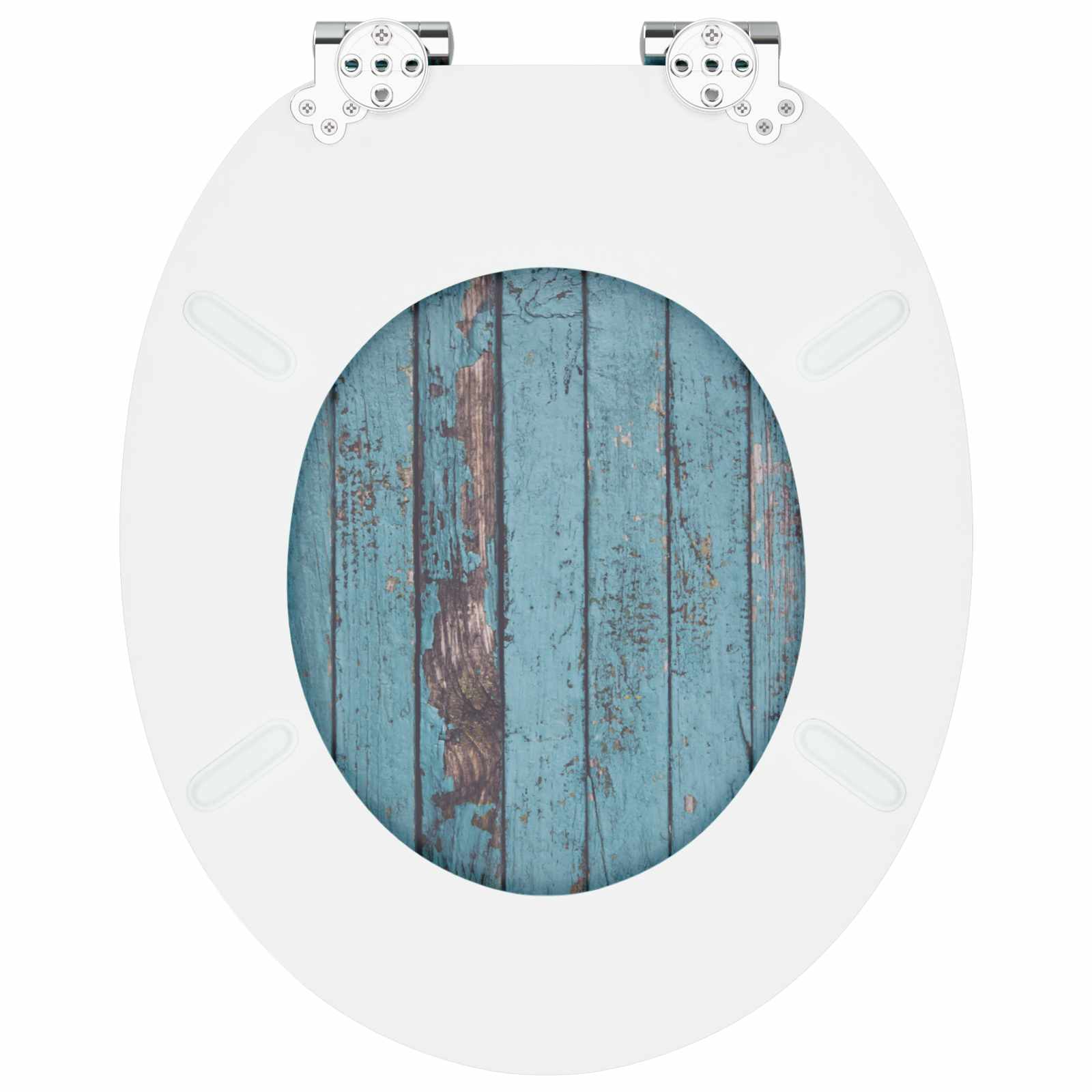 Soft-Close Toilet Seat Blue 44 x 38 cm MDF board
