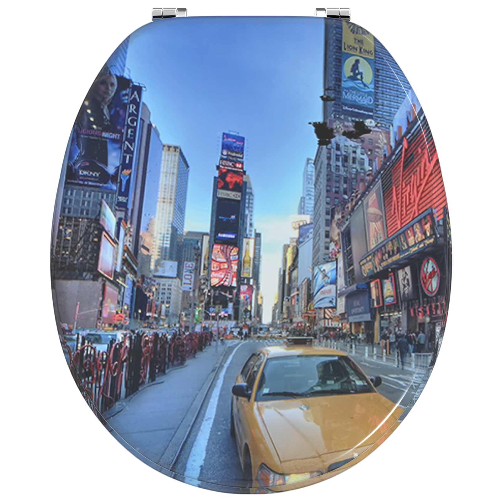 Soft-Close Toilet Seat Multicolour 44 x 38 cm MDF board