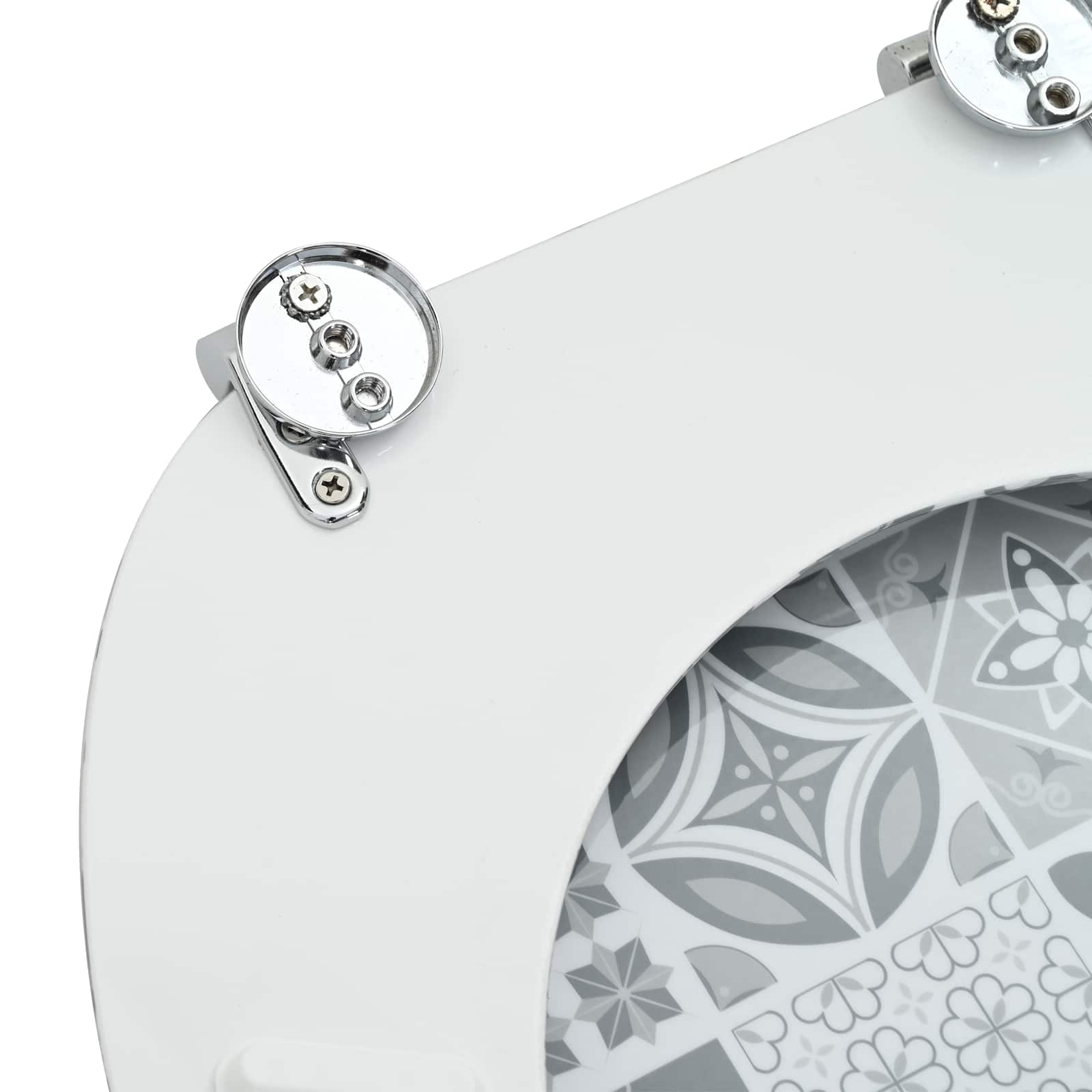Soft-Close Toilet Seat Grey 44 x 38 cm MDF board