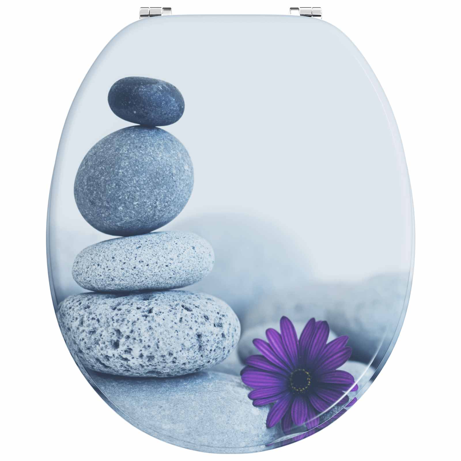Soft-Close Toilet Seat Grey 44 x 38 cm MDF board