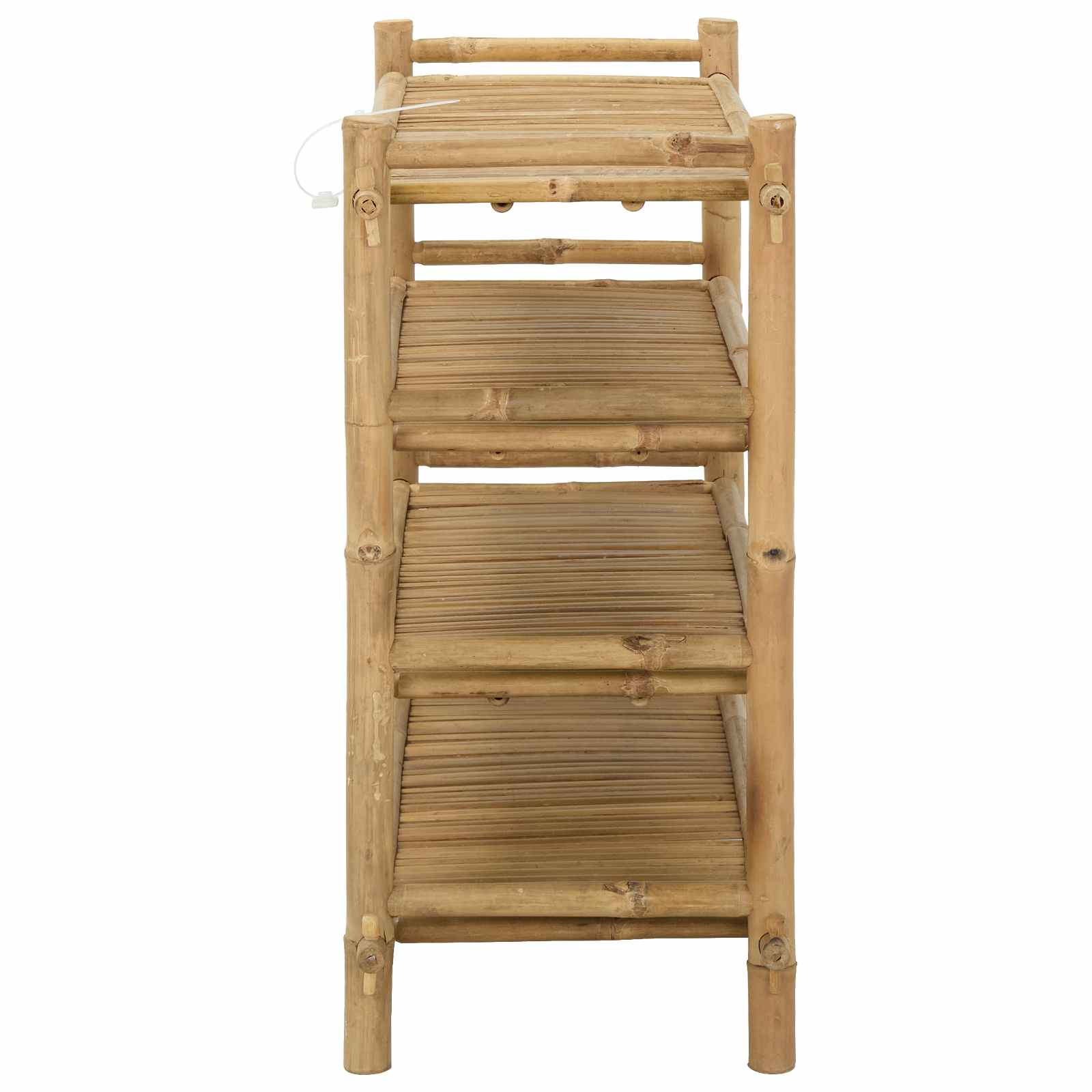 Shoe Rack with Shelf Natural 4-tier Bamboo