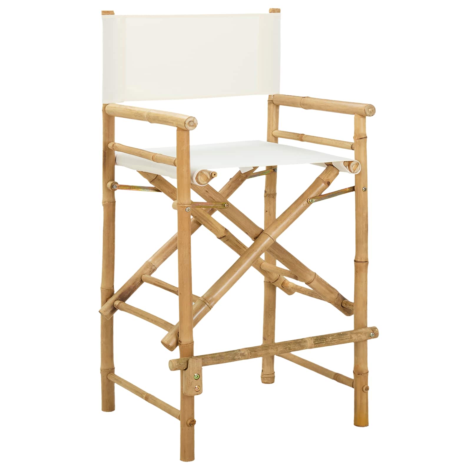 Folding Director's Chair 2 pcs Natural Bamboo