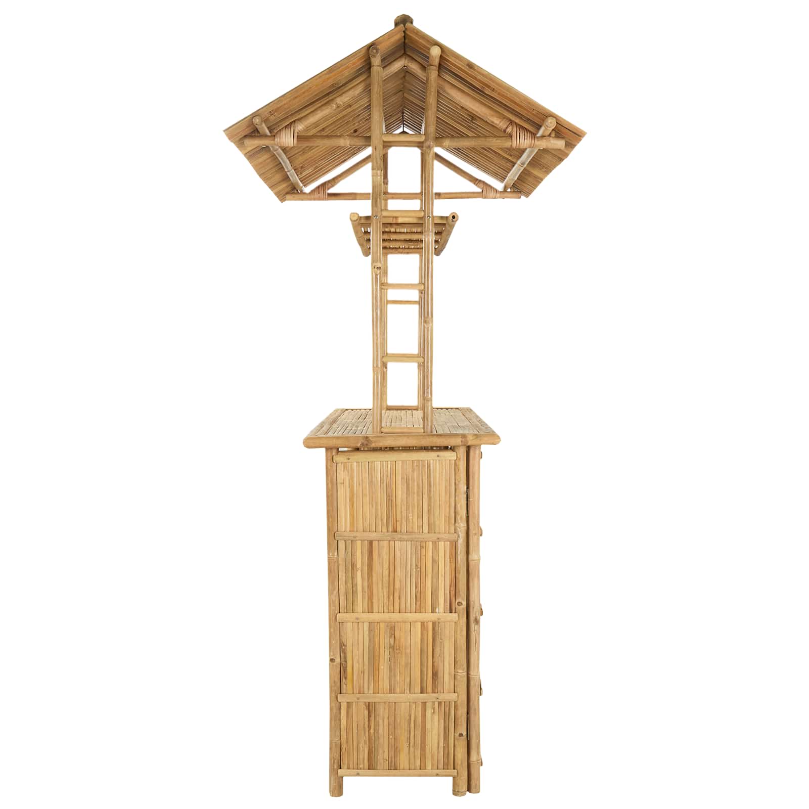 Outdoor Bar Table Natural 115 x 95 x 214 cm Bamboo