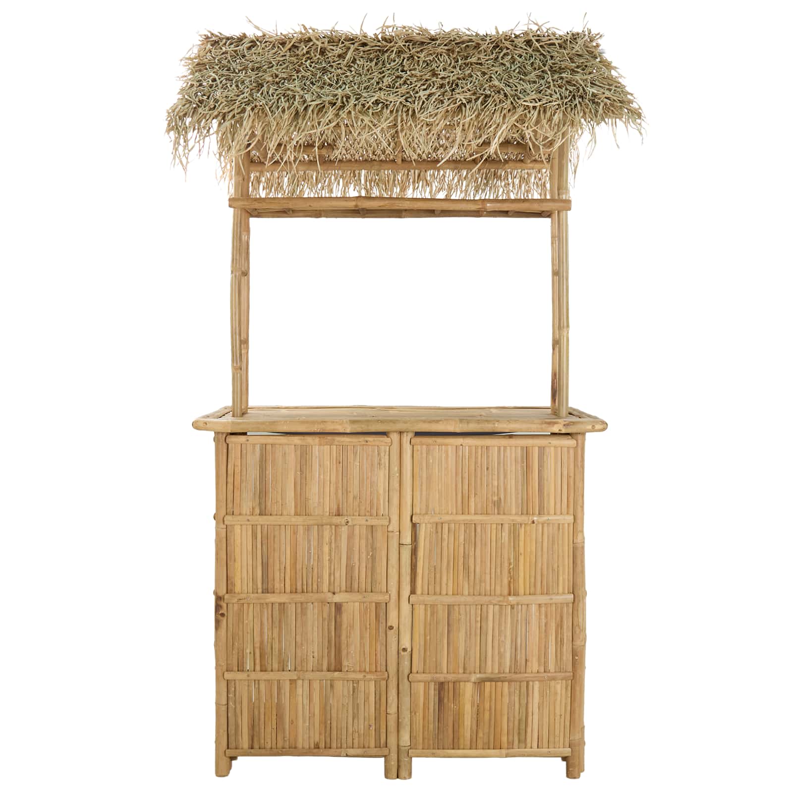 Outdoor Bar Table Natural 115 x 95 x 215 cm Bamboo
