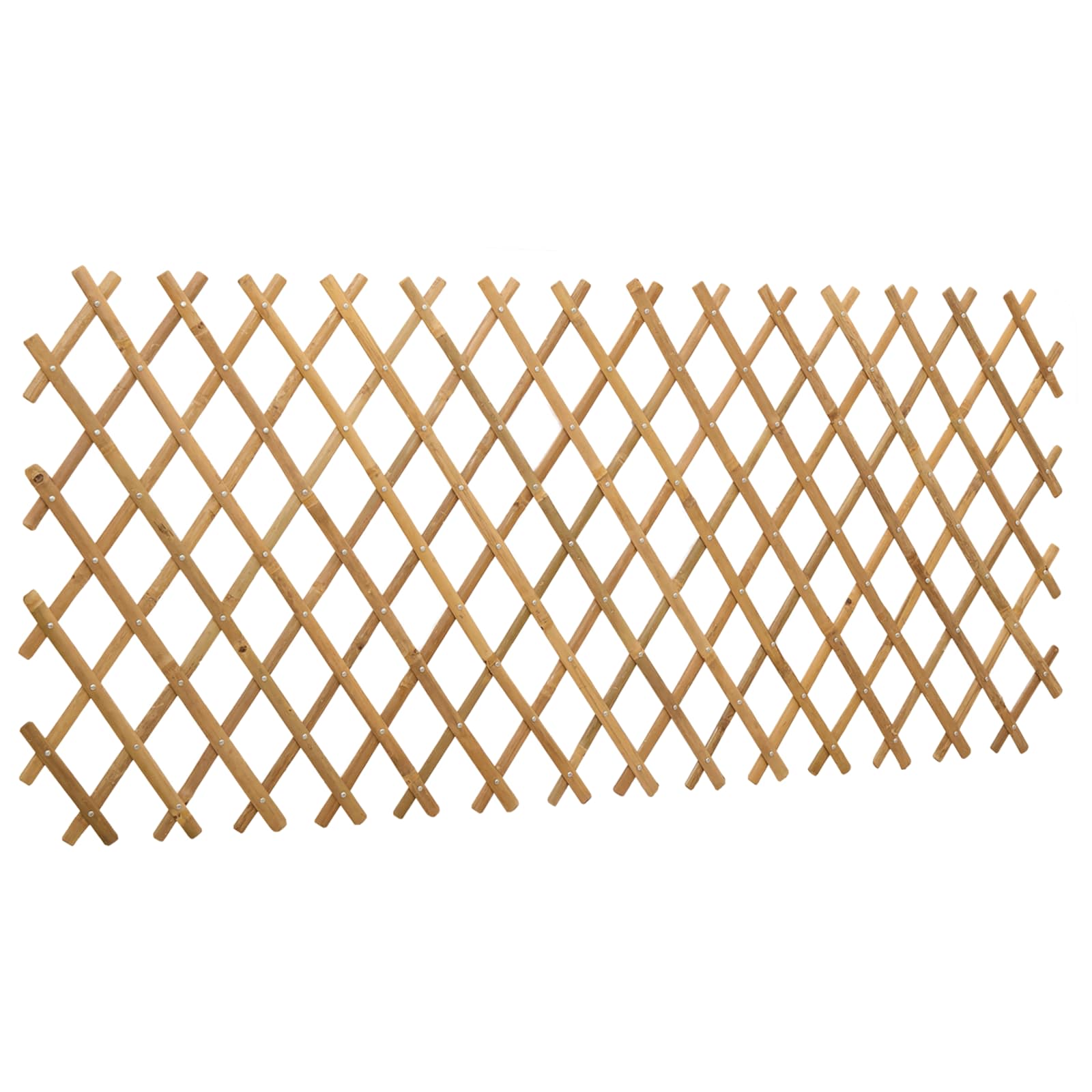 Expandable Trellis Fence 2 pcs Light Brown 100 x 105 cm Bamboo