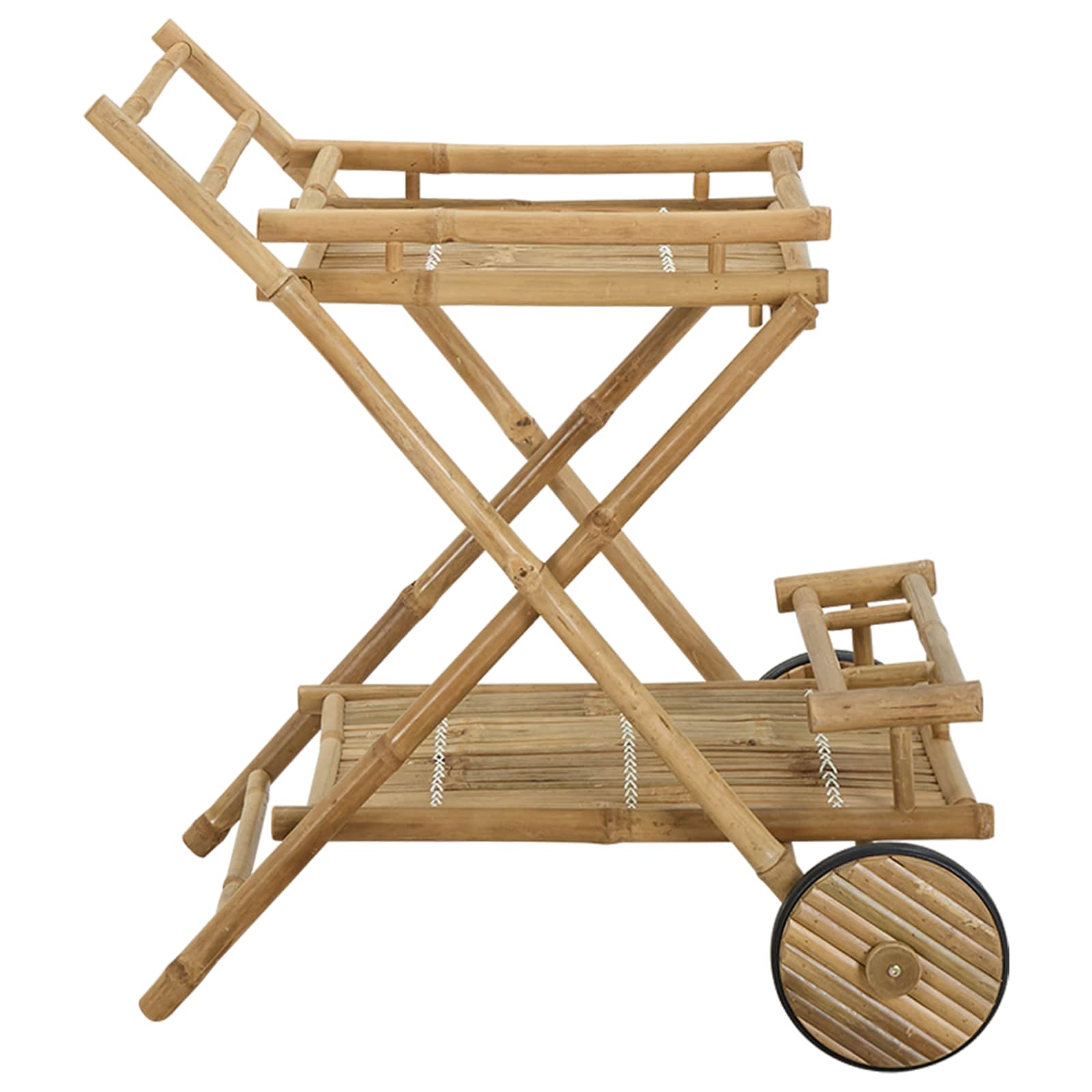 Tea Trolley with wheels Natural 79 x 67.5 x 84 cm Bamboo