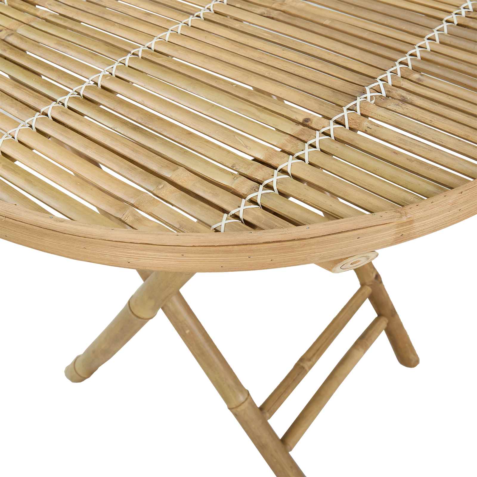 Garden Table Natural 80 x 70 cm Bamboo
