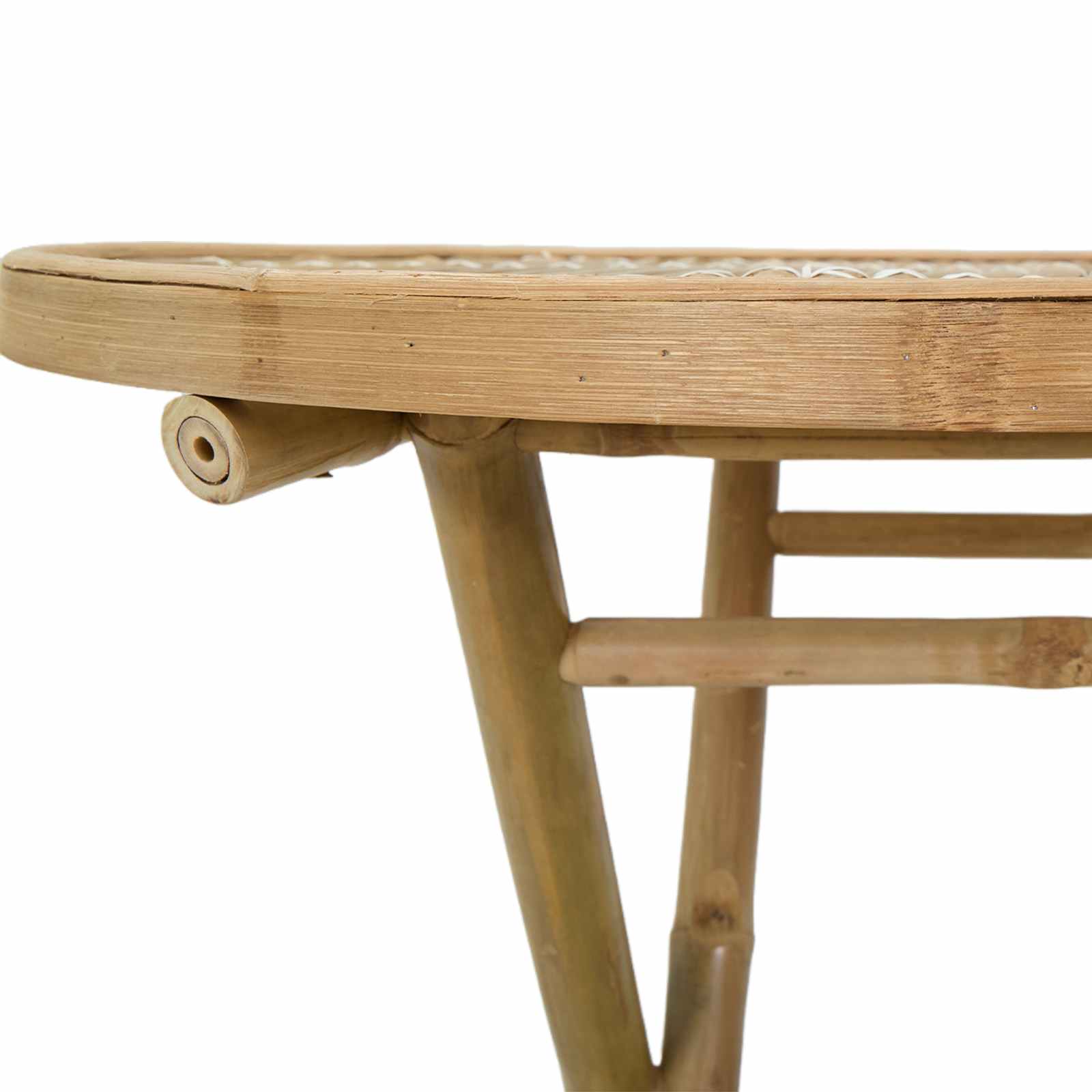 Garden Table Natural 80 x 70 cm Bamboo