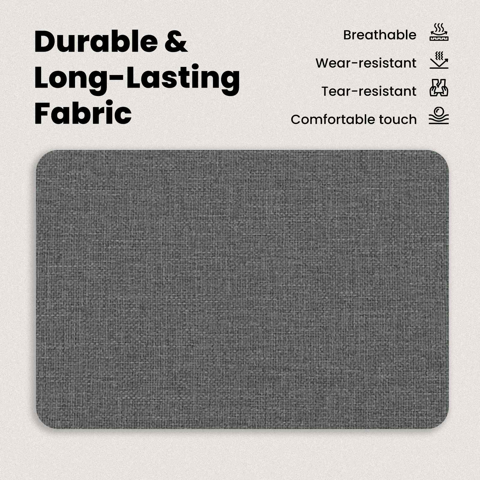 Sofa Dark Grey 156 x 81 x 87.5 cm Fabric