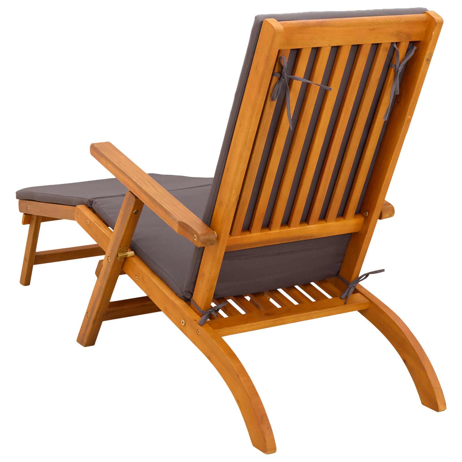 Reclining and Folding Sunlounger 2 pcs Grey 55 x 146 x 91 cm