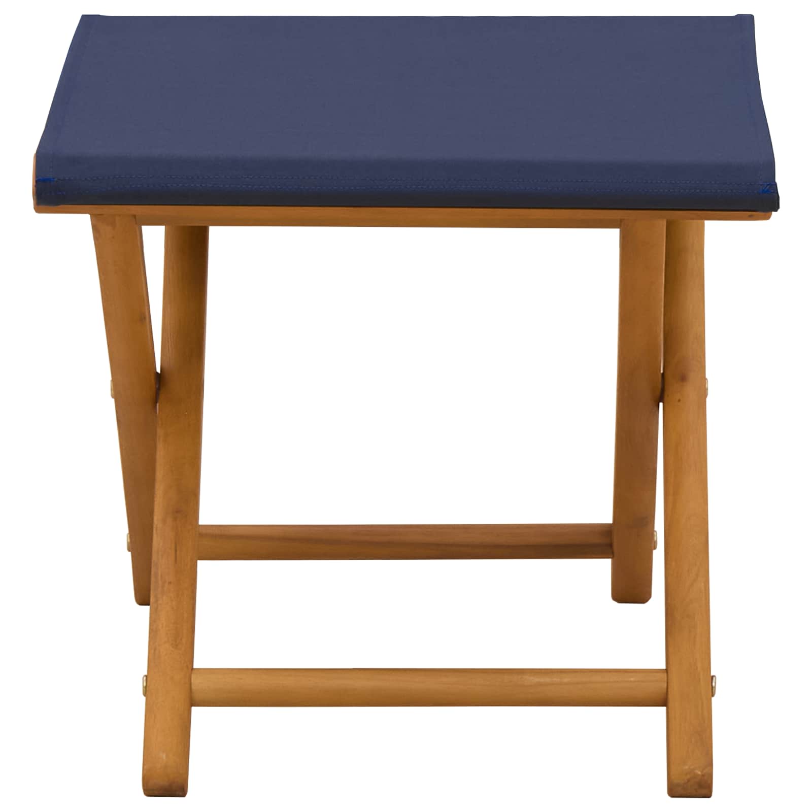 Deck Chair 2 pcs Solid Eucalyptus Wood Blue