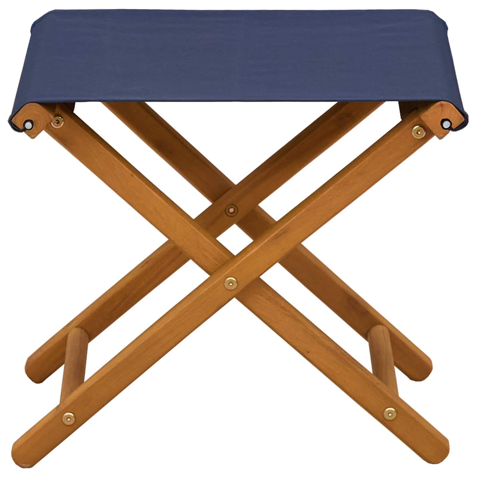 Deck Chair 2 pcs Solid Eucalyptus Wood Blue