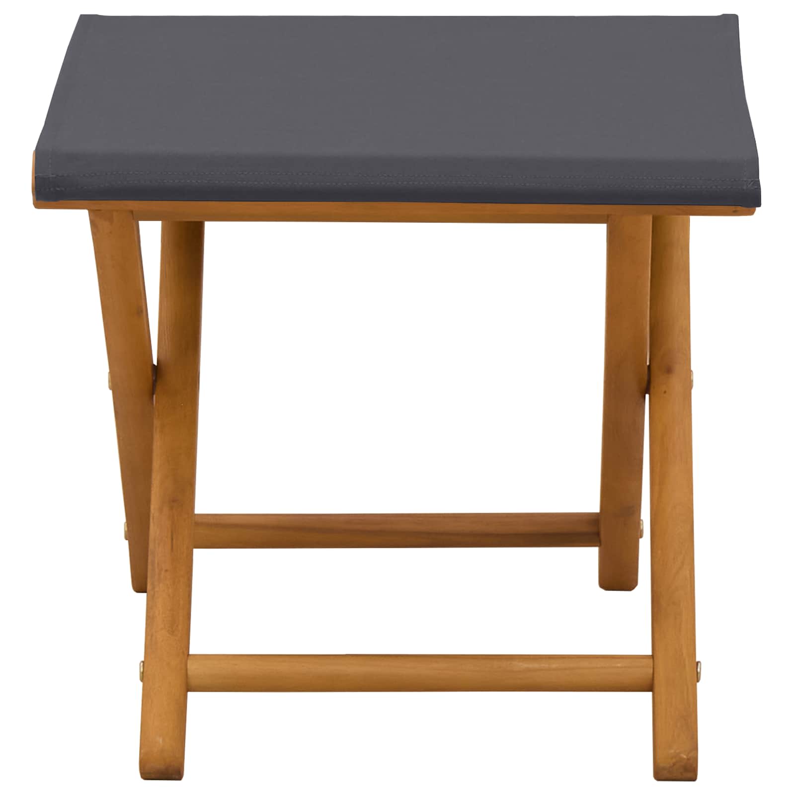 Deck Chair 2 pcs Solid Eucalyptus Wood Grey
