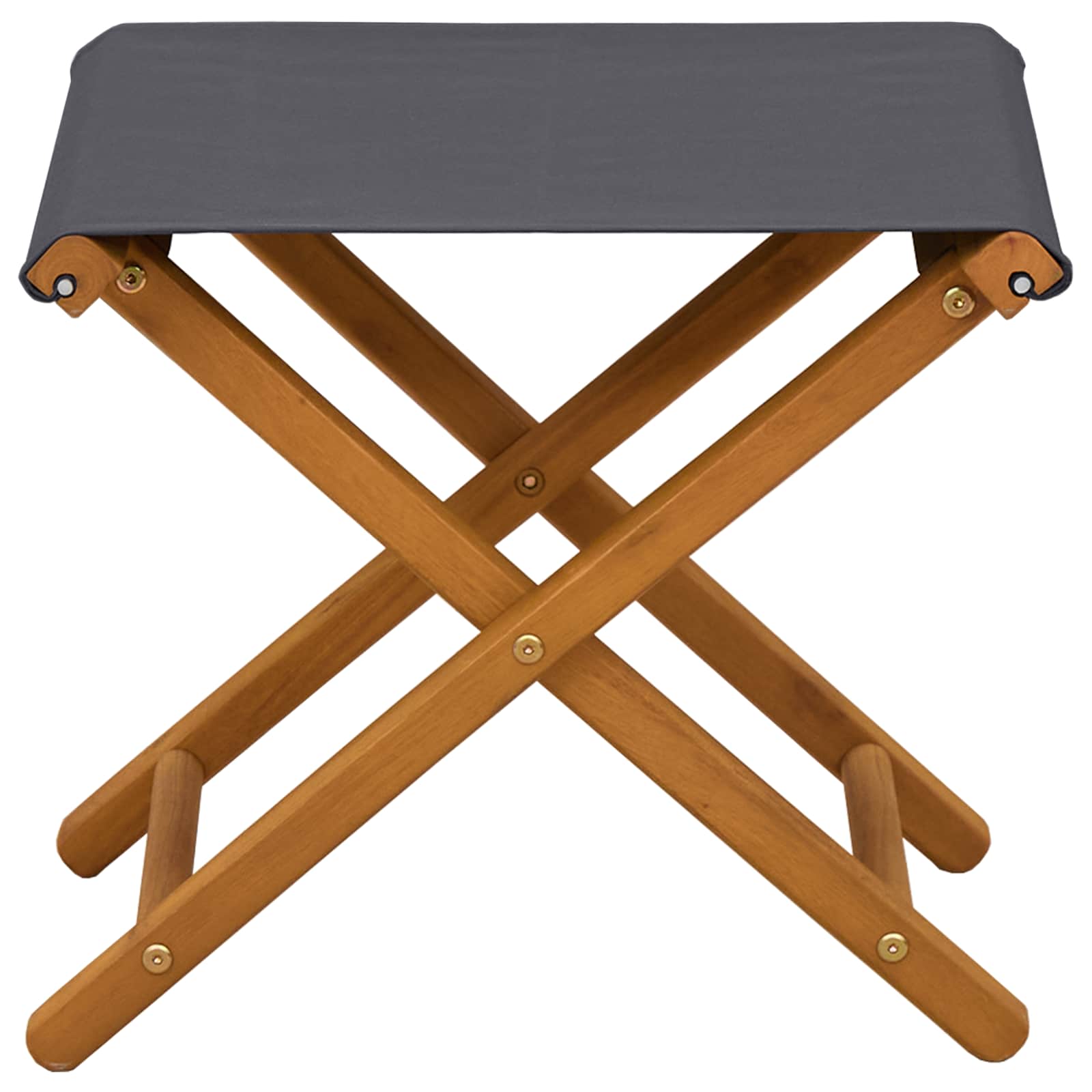 Deck Chair 2 pcs Solid Eucalyptus Wood Grey