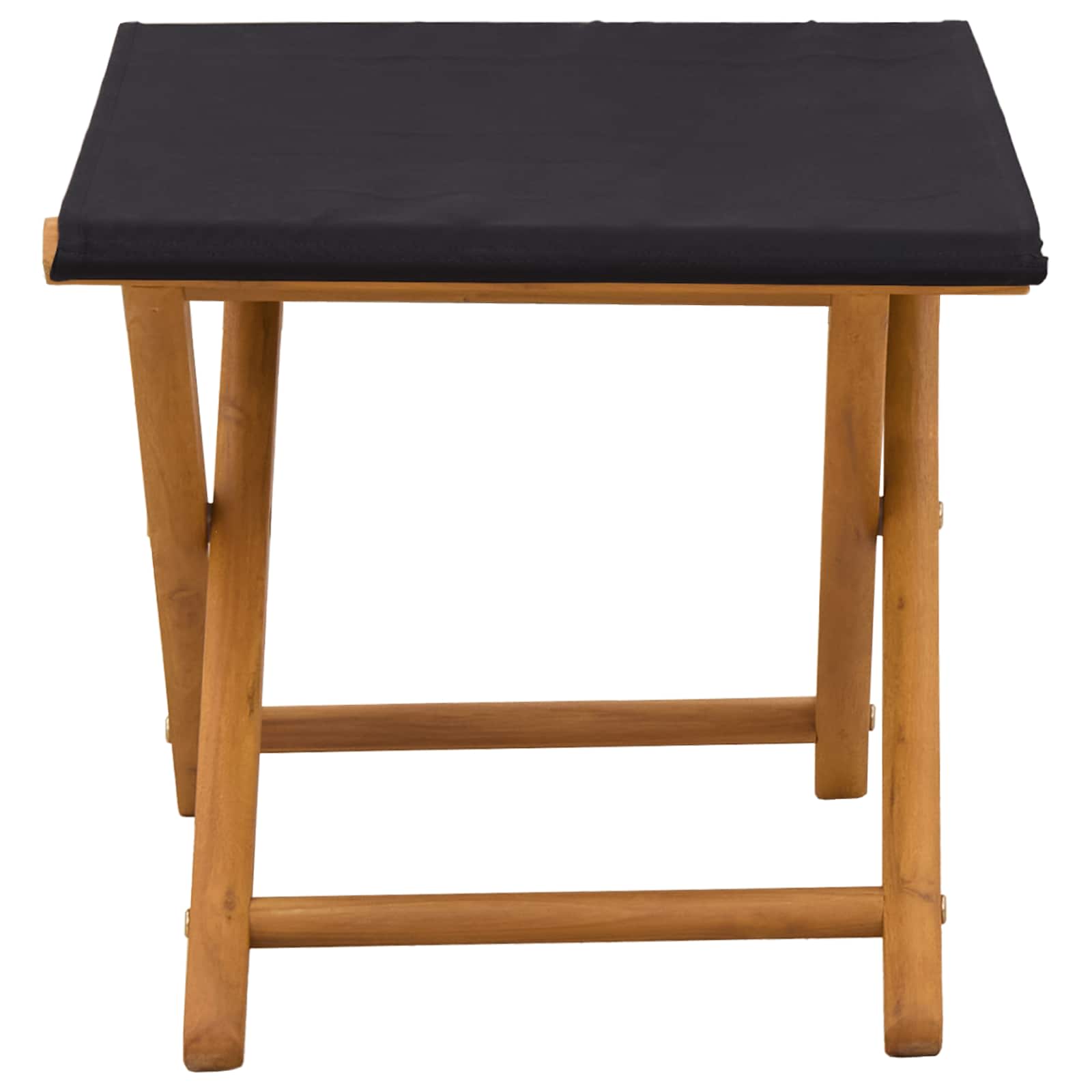 Deck Chair 2 pcs Solid Eucalyptus Wood Black