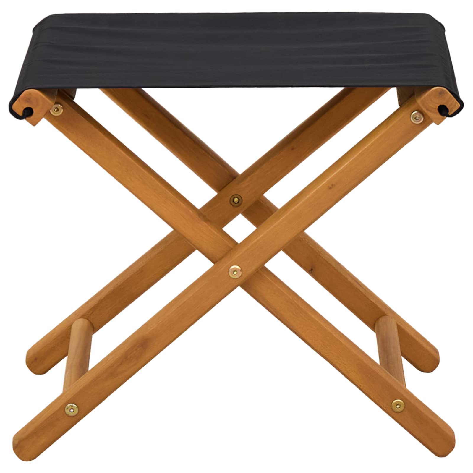 Deck Chair 2 pcs Solid Eucalyptus Wood Black