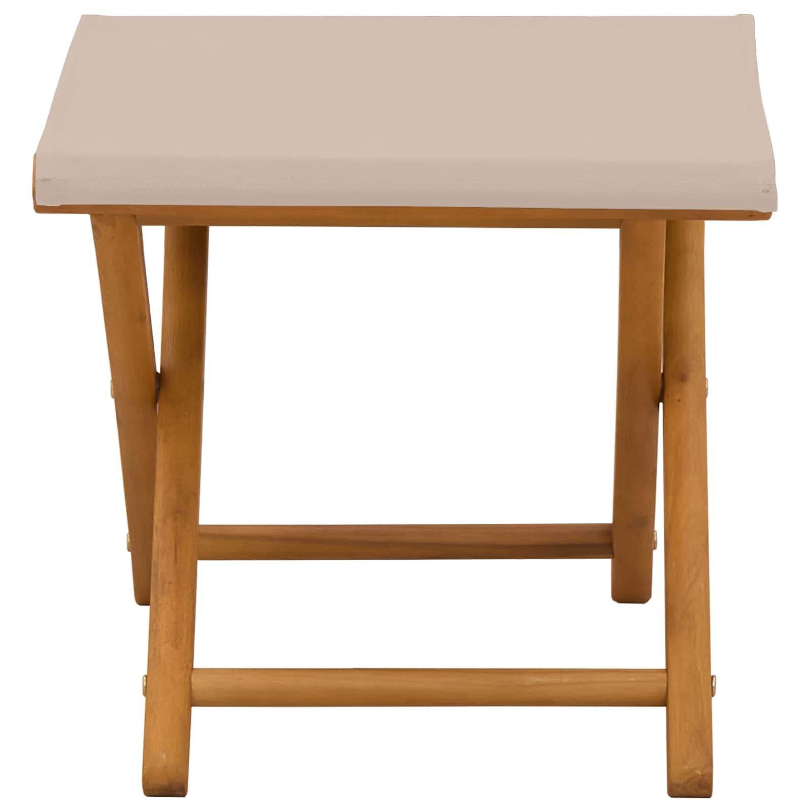 Deck Chair 2 pcs Solid Eucalyptus Wood Beige