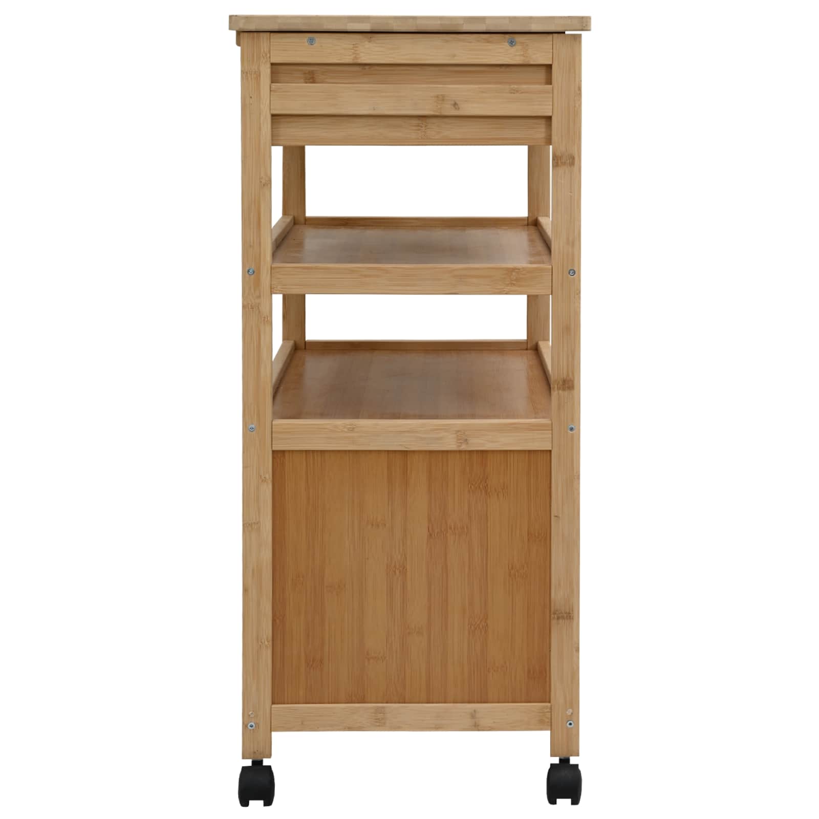 Kitchen Trolley with Wheels Natural 59.5 x 36 x 82 cm Bamboo